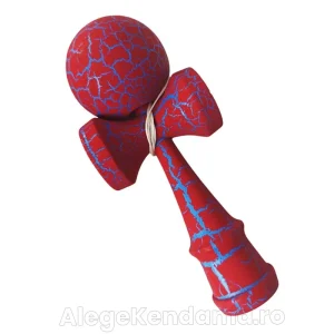Kendama Profesională Crack 86KD – Bilă Roșu/Albastru + Sticker Telefon